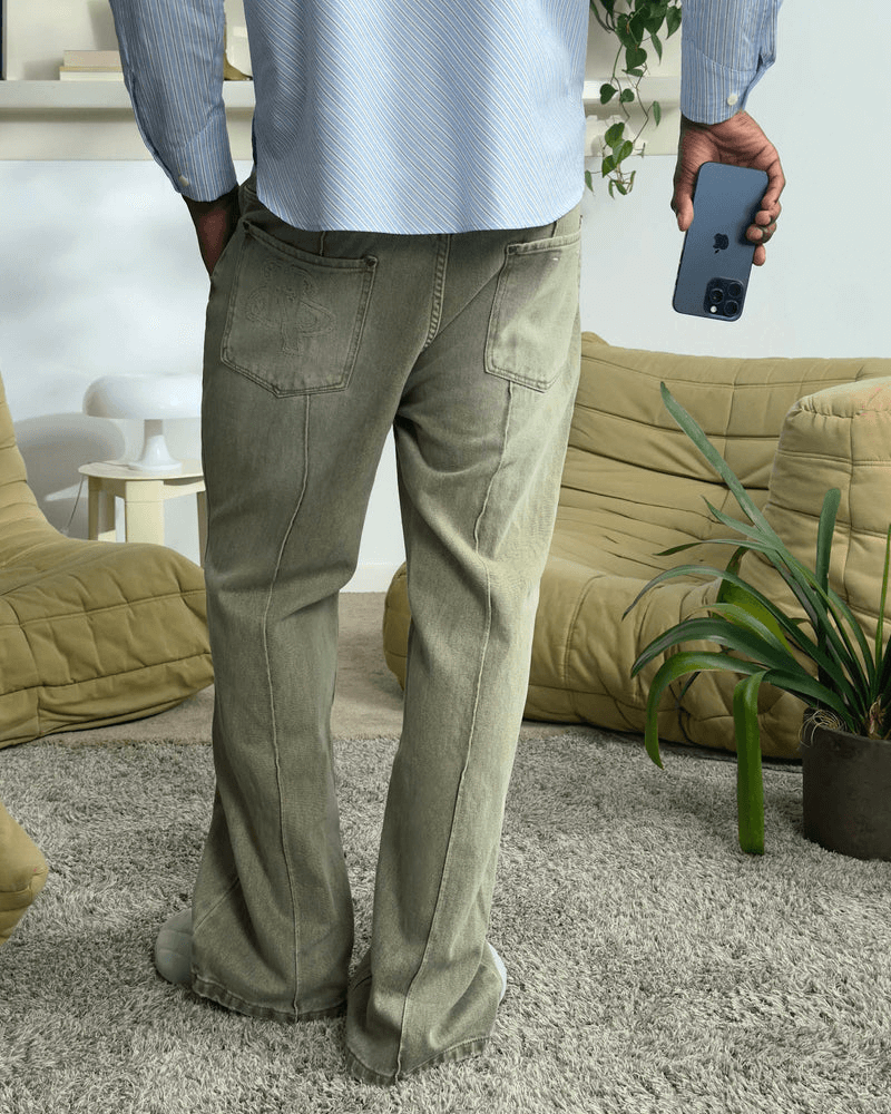 Onalya™ |Red Bootcut Trousers