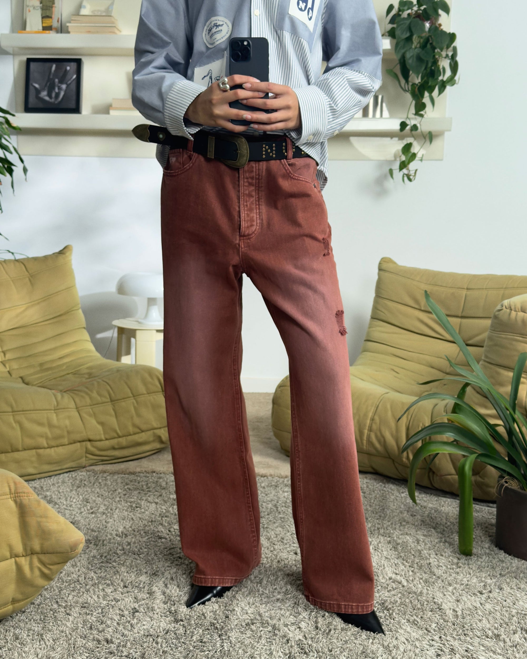 Onalya™ |Red Bootcut Trousers