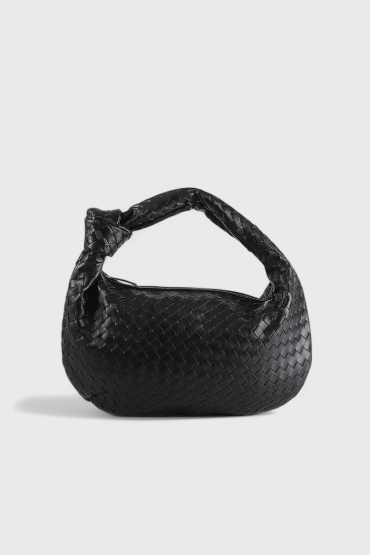 Sage Medium Woven Shoulder Bag